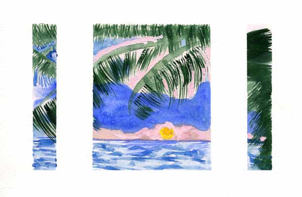 Tropical Sunrise Triptych